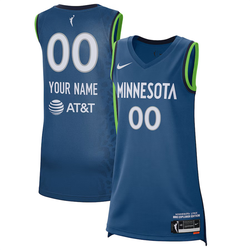 Men's Minnesota Lynx Active Player Custom Navy Blue Stitched Basketball Jersey
